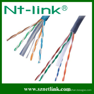 23 AWG cat.6 Cable de Ethernet de cobre desnudo de 4 pares